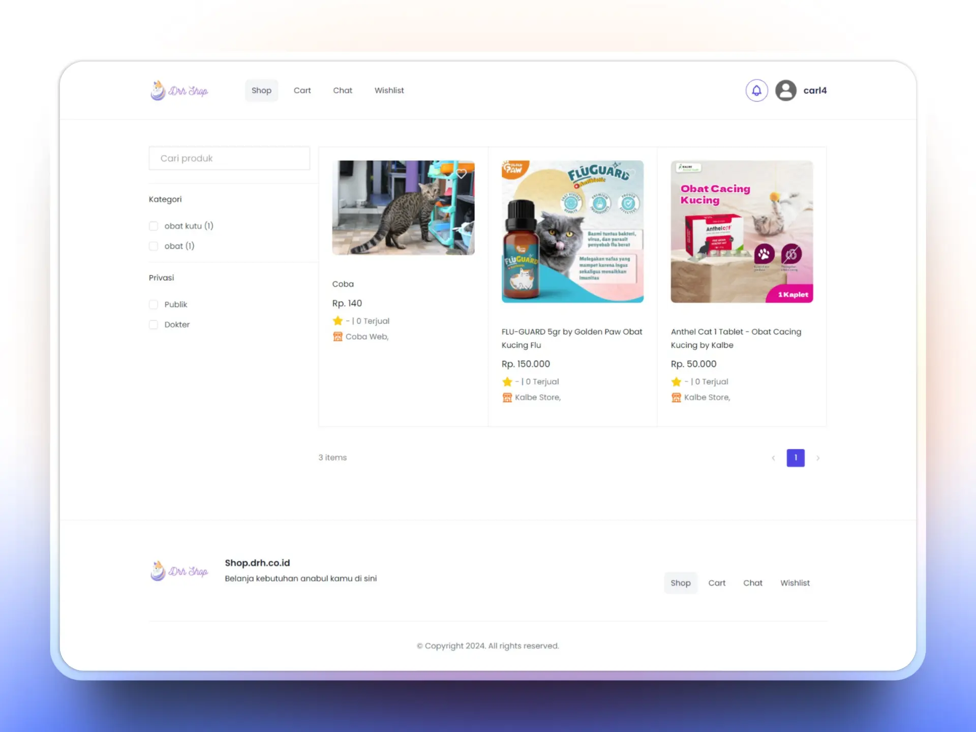 Shop DRH.co.id — Veterinary Marketplace